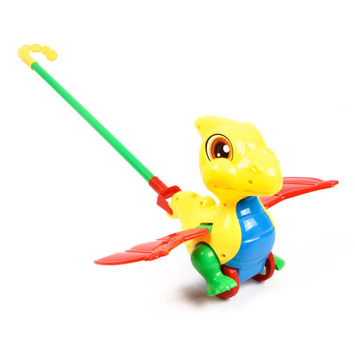 WonderPlay All About Action! Kids Push Dino - Yellow